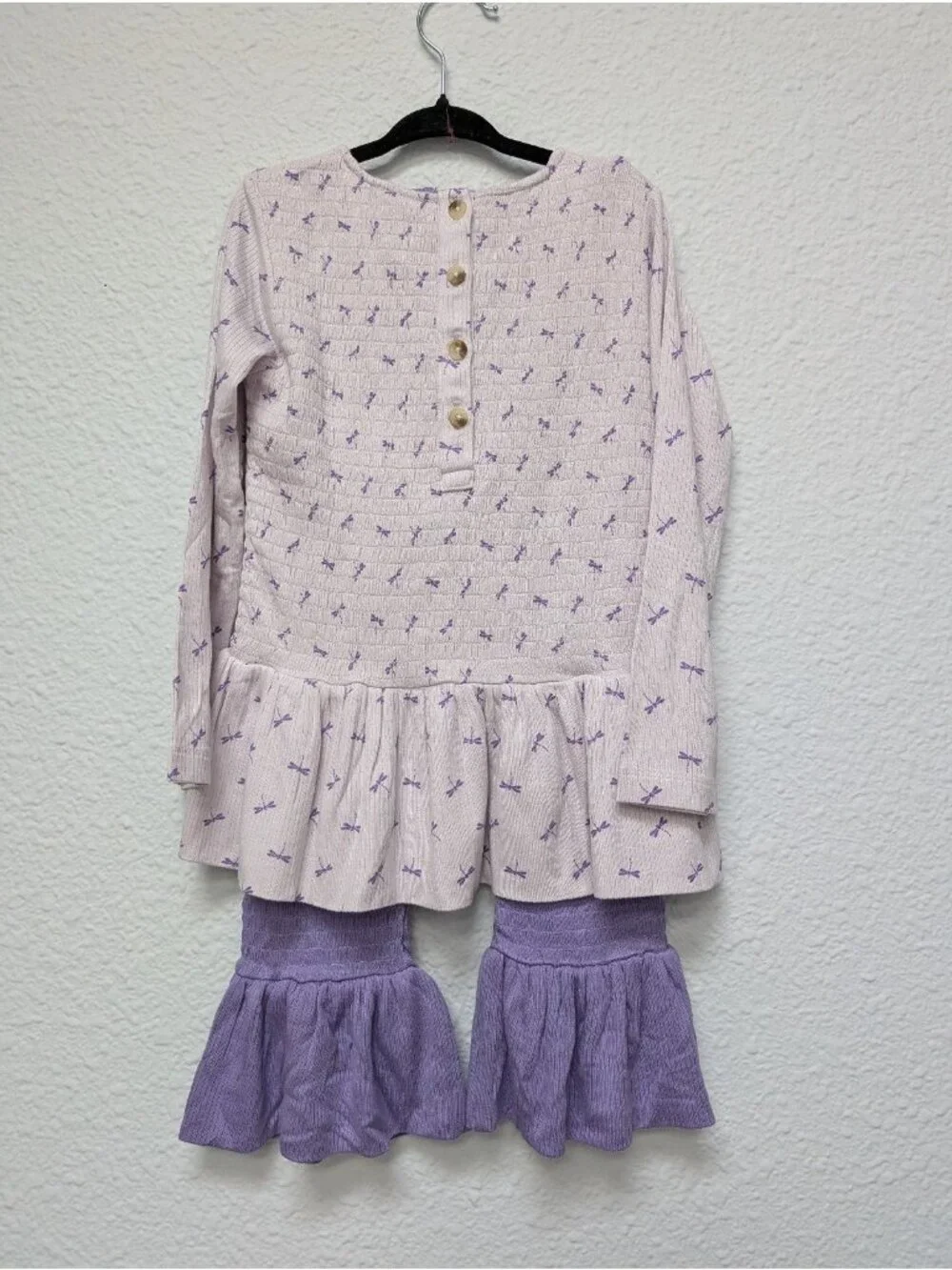 Kate Quinn Modal Rib Lavender Tony Dragonfly Smocked Set 5Y Purple
